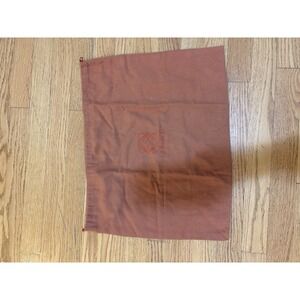 Loewe Rustic Orange Brown Dust Bag With Drawstring Purse Shoes 18.75 X 14.5